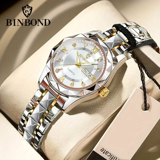 Women's Casual Luxury Simple Luminous Calendar Quartz Watch - ZOOMNSTORE