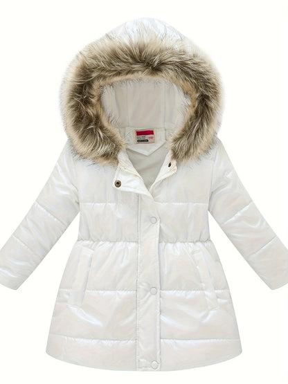 Kids Girls Winter Coats Hooded Rainproof Solid Color Basic Kids Toddler Warm Snow suit