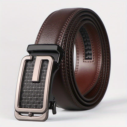 1 3/8" Ratchet Dress Belt for Men - Adjustable Genuine Leather Belt with Customizable Length, Durable Buckle, and Classic Style - Perfect for Formal Occasions