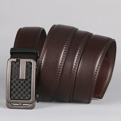 1 3/8" Ratchet Dress Belt for Men - Adjustable Genuine Leather Belt with Customizable Length, Durable Buckle, and Classic Style - Perfect for Formal Occasions