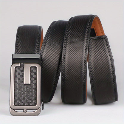 1 3/8" Ratchet Dress Belt for Men - Adjustable Genuine Leather Belt with Customizable Length, Durable Buckle, and Classic Style - Perfect for Formal Occasions