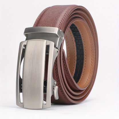 1 3/8" Ratchet Dress Belt for Men - Adjustable Genuine Leather Belt with Customizable Length, Durable Buckle, and Classic Style - Perfect for Formal Occasions