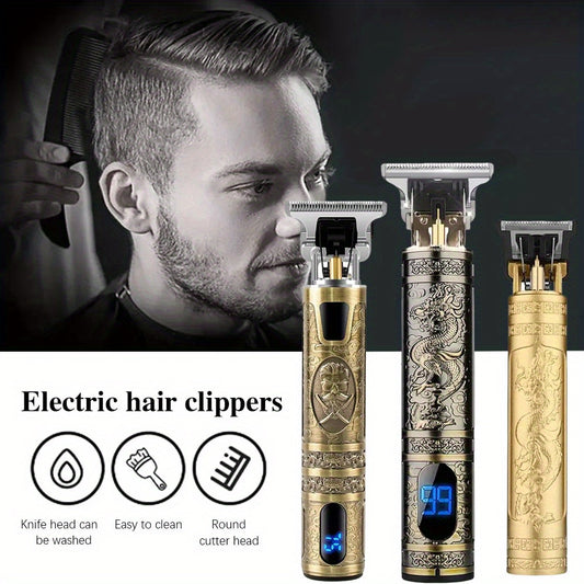 Vintage Electric Hair Clipper - Precision LCD Trimming Machine