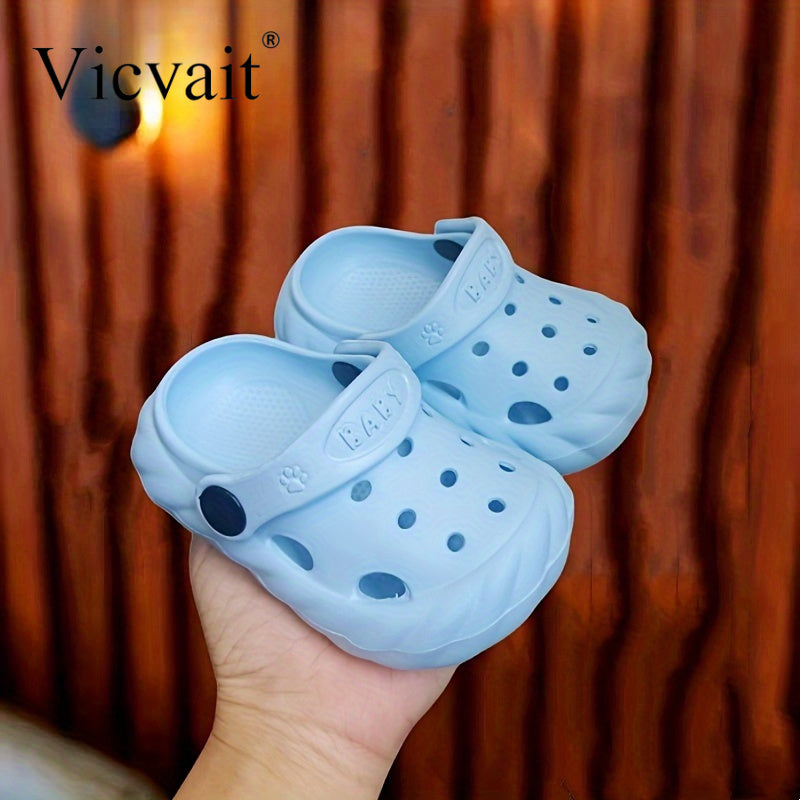 Vicvait Youngsters' Ultra-Comfortable Clogs & Sandals - Featherweight, Ventilated with Anti-Slip Soles - Perfect for Summer Garden Adventures, Available in Blue, Pink, and Yellow, Sandals for Summer