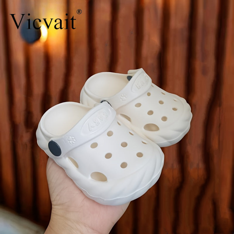 Vicvait Youngsters' Ultra-Comfortable Clogs & Sandals - Featherweight, Ventilated with Anti-Slip Soles - Perfect for Summer Garden Adventures, Available in Blue, Pink, and Yellow, Sandals for Summer