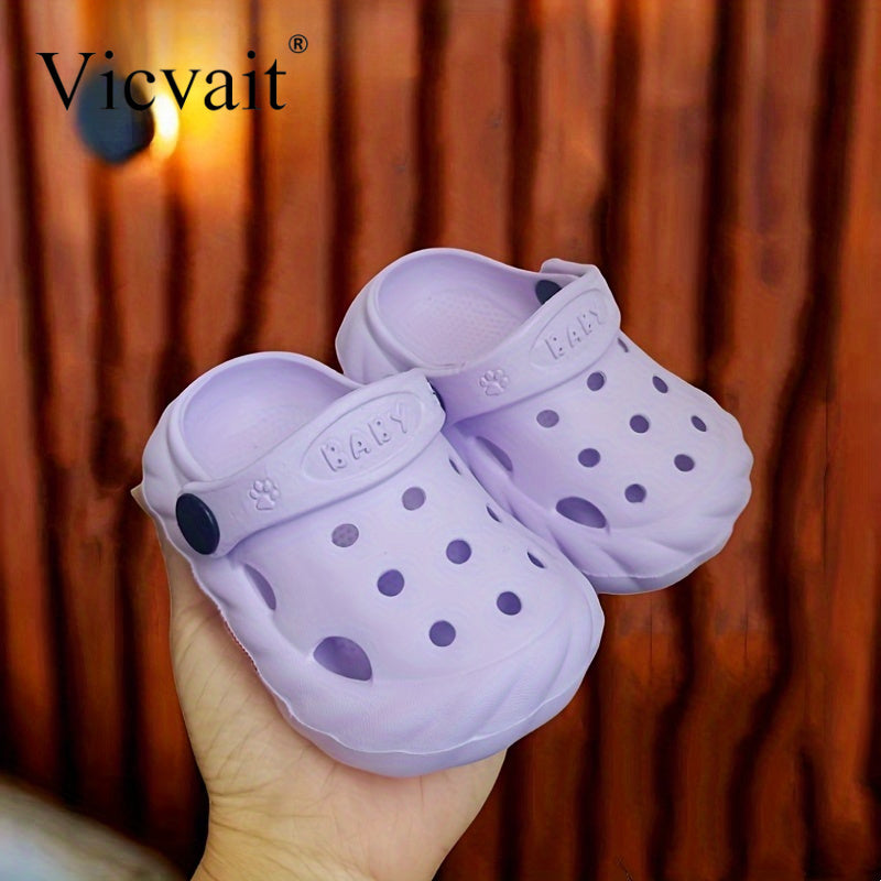 Vicvait Youngsters' Ultra-Comfortable Clogs & Sandals - Featherweight, Ventilated with Anti-Slip Soles - Perfect for Summer Garden Adventures, Available in Blue, Pink, and Yellow, Sandals for Summer