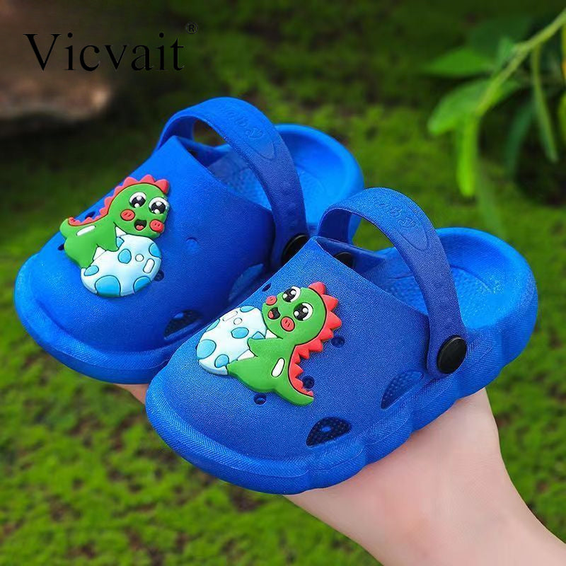 Cartoon Clogs for Kids - Breathable PVC Sandals for Indoor and Bathroom Use