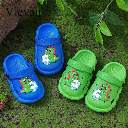 Cartoon Clogs for Kids - Breathable PVC Sandals for Indoor and Bathroom Use