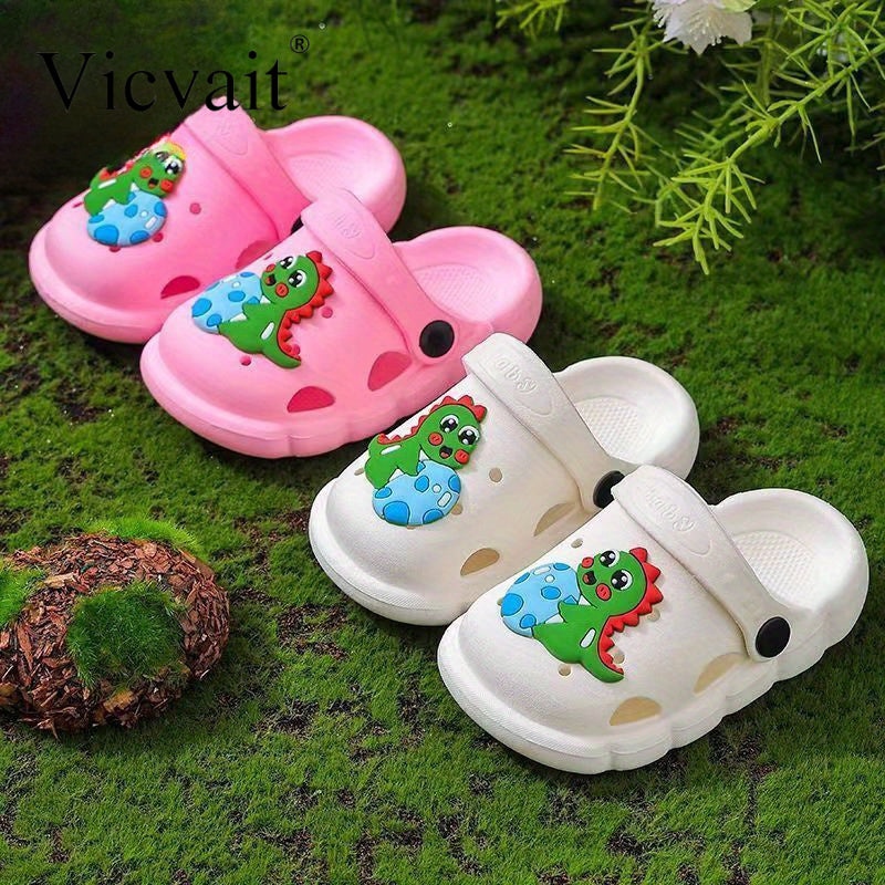 Cartoon Clogs for Kids - Breathable PVC Sandals for Indoor and Bathroom Use