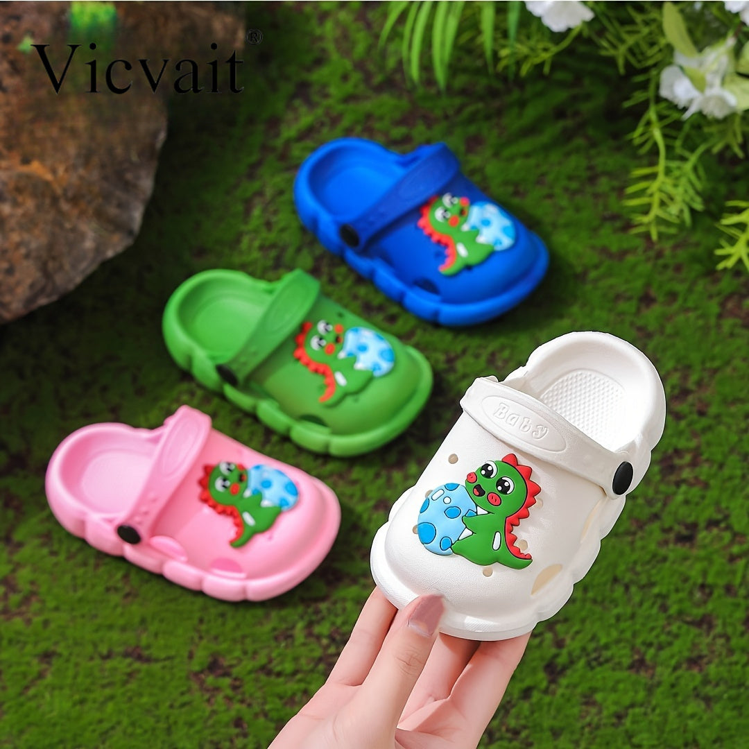 Cartoon Clogs for Kids - Breathable PVC Sandals for Indoor and Bathroom Use