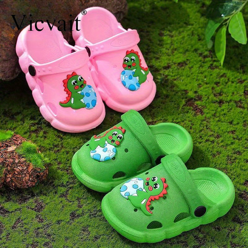 Cartoon Clogs for Kids - Breathable PVC Sandals for Indoor and Bathroom Use