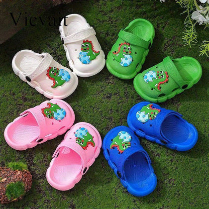 Cartoon Clogs for Kids - Breathable PVC Sandals for Indoor and Bathroom Use