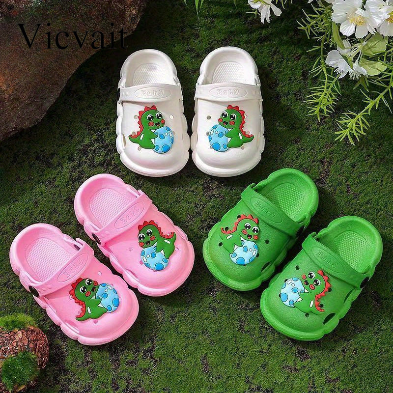 Cartoon Clogs for Kids - Breathable PVC Sandals for Indoor and Bathroom Use