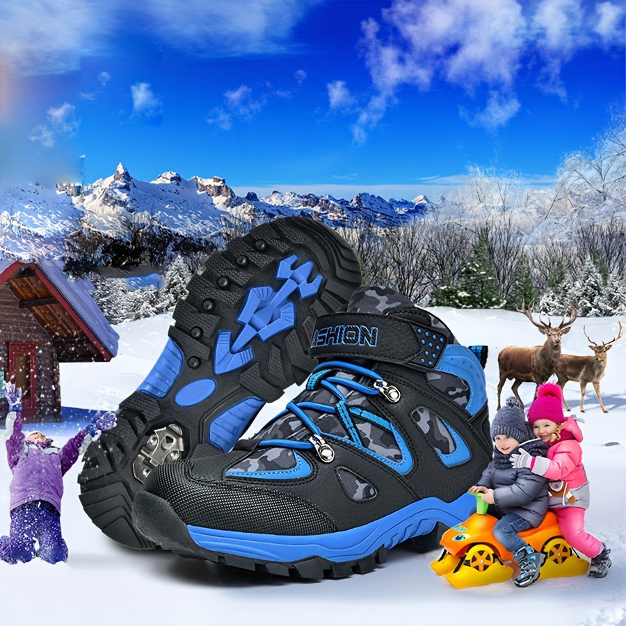 Kids Waterproof Snow Boots - Super Warm Non-slip Winter Hiking Shoes