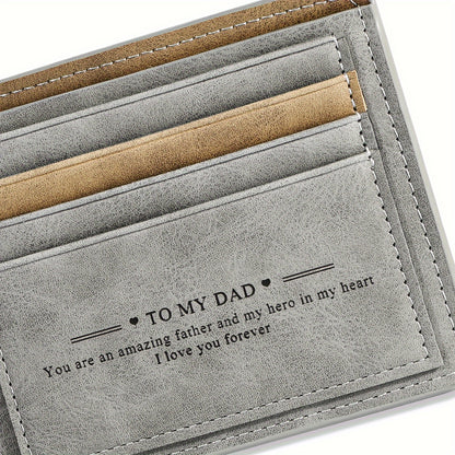 Faux Leather Bifold Wallet for Men - Gift-Ready with Box Ideal for Fathers Day and Special Occasions