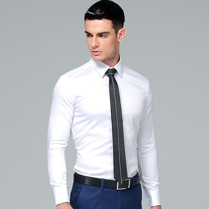 [One Sleek Black Striped Tie] LYTWLZK Sleek Black Striped Men's Tie - Polyester, Perfect for Business & Formal Occasions