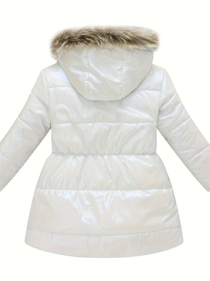 Kids Girls Winter Coats Hooded Rainproof Solid Color Basic Kids Toddler Warm Snow suit