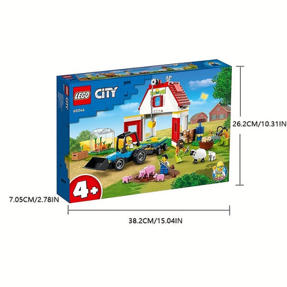 LEGO City Barn  Farm Animals 60346 Building Set for Kids Ages 4