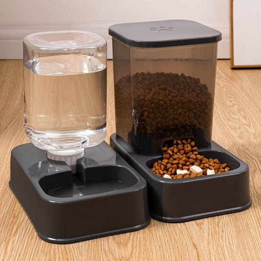 Durable Automatic Pet Feeder and Water Dispenser Set - 1set Plastic Cat Bowl and Dog Bowl - Self-Drinking and Feeding System for Cats - ZOOMNSTORE