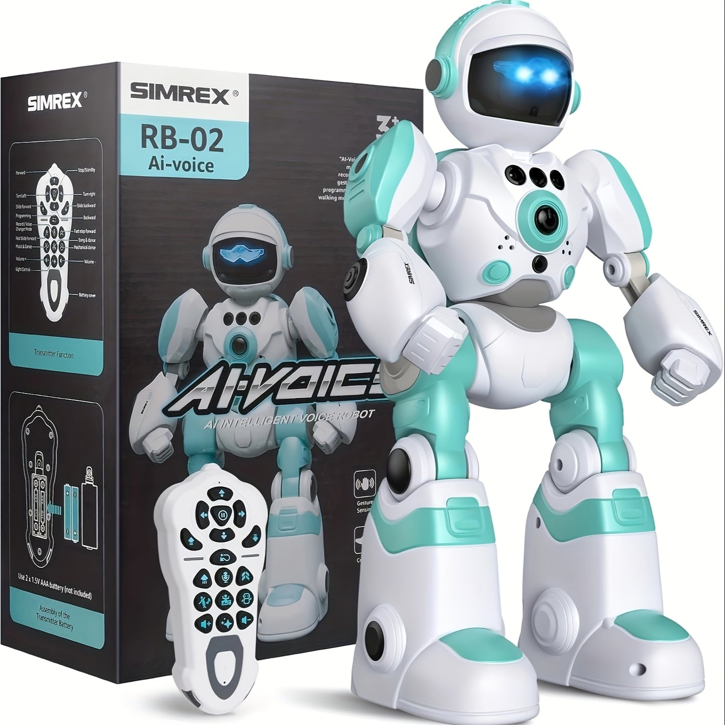 Interactive Robot Toy with Remote Control - Programmable Voice Recording Dance Gestures - USB Rechargeable Durable ABS - Great Gift for Kids