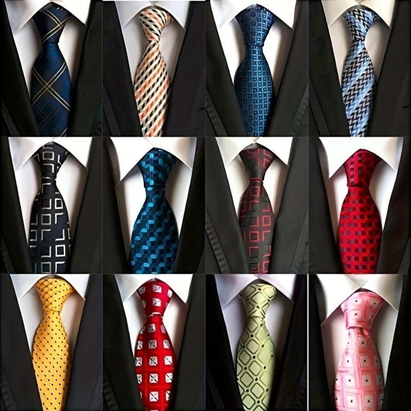 Classic 12pcs Jacquard Woven Men's Tie Neckties - Neck Ties