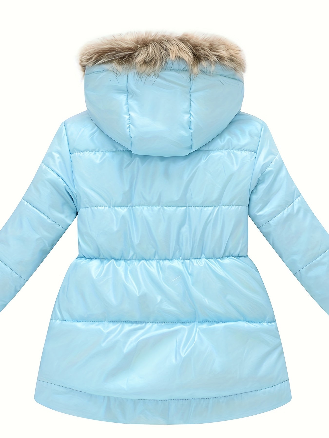 Kids Girls Winter Coats Hooded Rainproof Solid Color Basic Kids Toddler Warm Snow suit