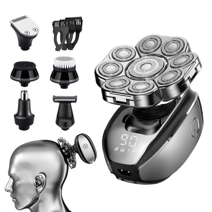 [6-in-1 Upgraded Head Shaver] Electric Head Shaver for Bald Men, Upgraded 6-in-1 Head Shaver for Bald Men, Grooming Kit Electric Shaver for Men, Cordless Rechargeable Bald Head Razor for Home&Travel, Best Mens Gift, Mens Chri