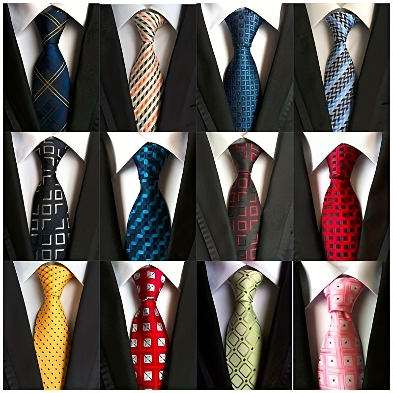 Classic 12pcs Jacquard Woven Men's Tie Neckties - Neck Ties