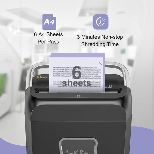 3.4-Gallon 6-Sheet Paper Shredder With Compact Design, Ideal For Safeguarding Your Privacy, Shreds Documents, Credit Cards, Mail, Staples, And Paper Clips - ZOOMNSTORE