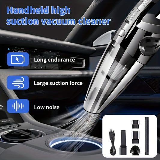 Powerful Suction Portable Wireless Handheld Vacuum Cleaner - Large Capacity, Aluminum Fan Blade Suction Port, USB Rechargeable - Upgraded Lithium Battery, Efficient Home And Car Interior Cleaning, Suitable For Car, Home, Offi