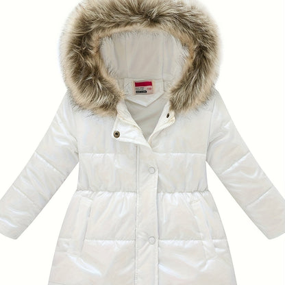 Kids Girls Winter Coats Hooded Rainproof Solid Color Basic Kids Toddler Warm Snow suit