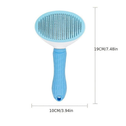 Easy One-Click Pet Hair Removal Brush - Gentle Grooming for Dogs & Cats - ZOOMNSTORE