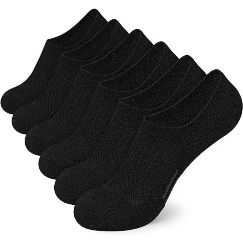 [6 Pairs No-Show Socks Cushioning] 6/12 Pairs of Women'S No-Show Socks Made from Cotton, Designed for Athletic Use with a Low Cut, Ankle Fit, And Non-Slip Features, Perfect for Running with Cushioning.