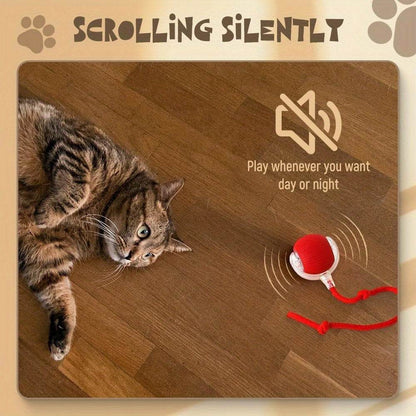 3pcs Set (Red, Gray, Green) Fully Automatic 360° Rolling Pet Ball - Grinding And Relieving Functions, 3 Modes with USB Charging LED Light, Durable Plastic Material - For Small Cats & Dogs - Interactive Pet Toy - Perfect Gift - ZOOMNSTORE