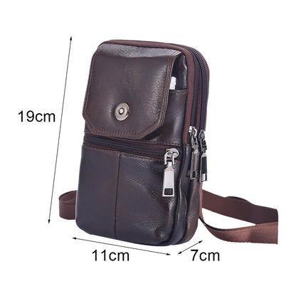 Men's Genuine Leather Crossbody Shoulder Bags Vintage PU Men Handbag Tote Casual Business Man Messenger Bag Leather Fanny Pack