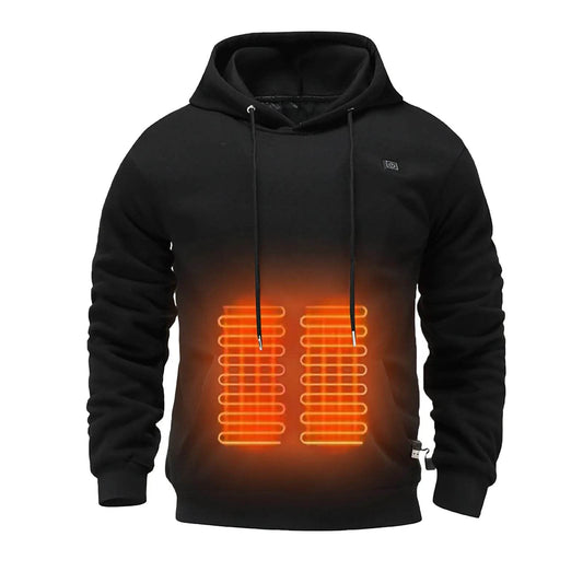 5 Heating Areas Men's Autumn And Winter Hoodie Usb Casual Hooded Pullover Sweatshirt Heating Hoodie Electric Thermal Hoodie - ZOOMNSTORE