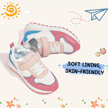 Breathable Non-Slip Sneakers for Kids - Fashionable Hook  Loop Storybook Design