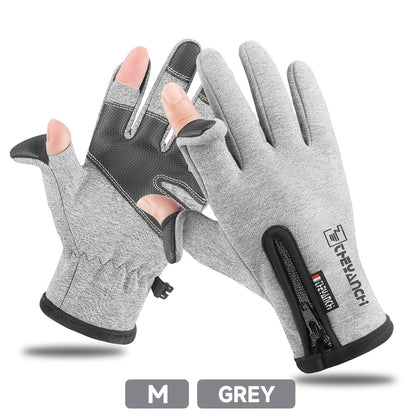 Unisex Warm Waterproof Touchscreen Gloves - Padded Non-slip Windproof Winter Gloves for Outdoor Sports