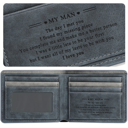 Faux Leather Bifold Wallet for Men - Gift-Ready with Box Ideal for Fathers Day and Special Occasions