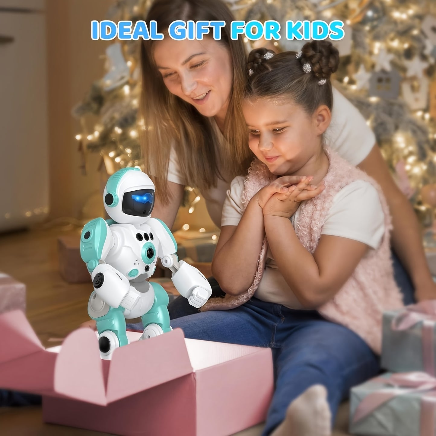 Interactive Robot Toy with Remote Control - Programmable Voice Recording Dance Gestures - USB Rechargeable Durable ABS - Great Gift for Kids