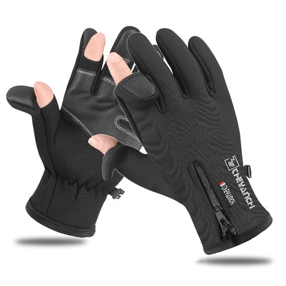 Unisex Warm Waterproof Touchscreen Gloves - Padded Non-slip Windproof Winter Gloves for Outdoor Sports