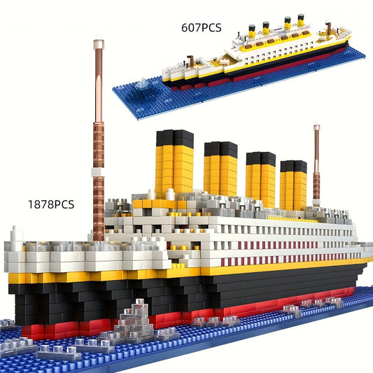 Titanic Cruise Ship Building Set - DIY Model Blocks for Halloween Christmas Gift