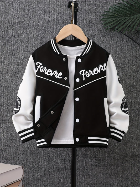 2024 New Fashionable Boys' College Style - Autumn And Winter Children's Baseball Jacket - Versatile Jacket Top