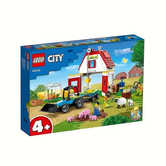 LEGO City Barn  Farm Animals 60346 Building Set for Kids Ages 4